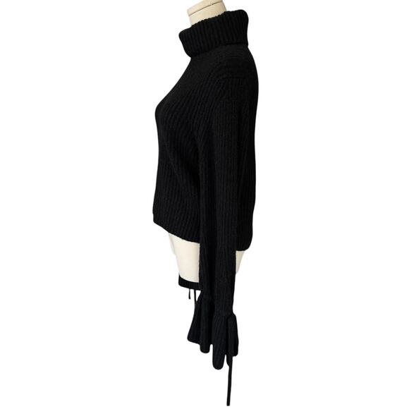 A.L.C ALC Emilie Wool Bell Sleeve Sweater Charcoal Black Size Large - Picture 7 of 10